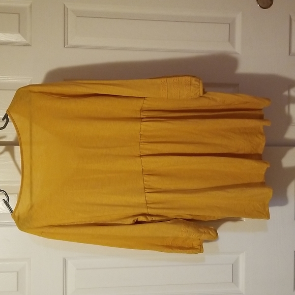 NWT Sonoma Mustard Yellow Babydoll Maternity Top - XL - Picture 2 of 4